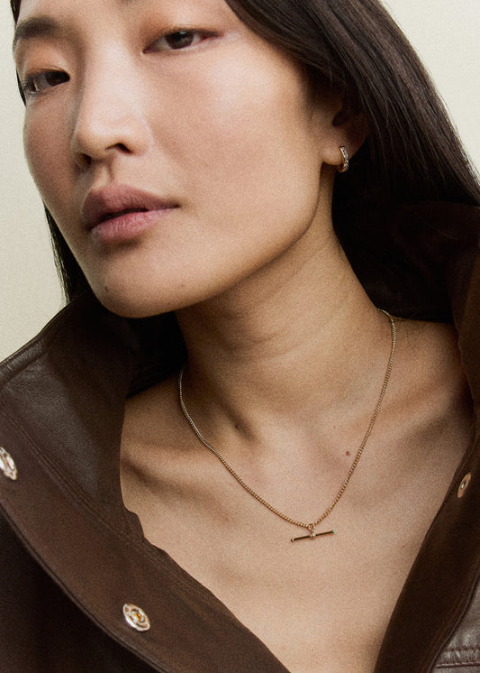 Baby Gold T-Bar Necklace