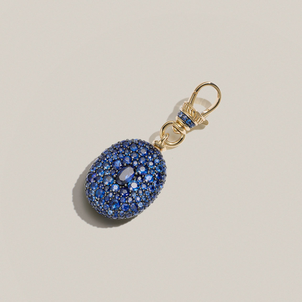 Sapphire Oval Pocket Watch Pendant