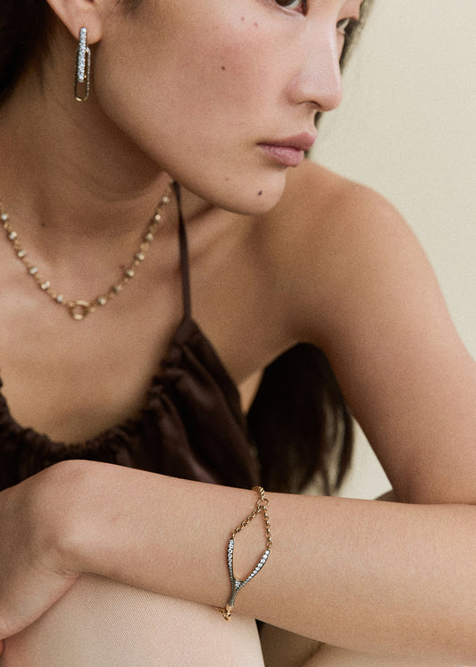 Antique Finish Wishbone Bracelet