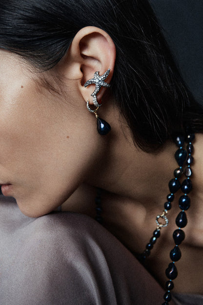 Starfish Diamond Pave Ear Cuff