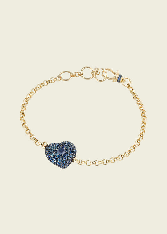 Blue Sapphire Chubby Love Bracelet