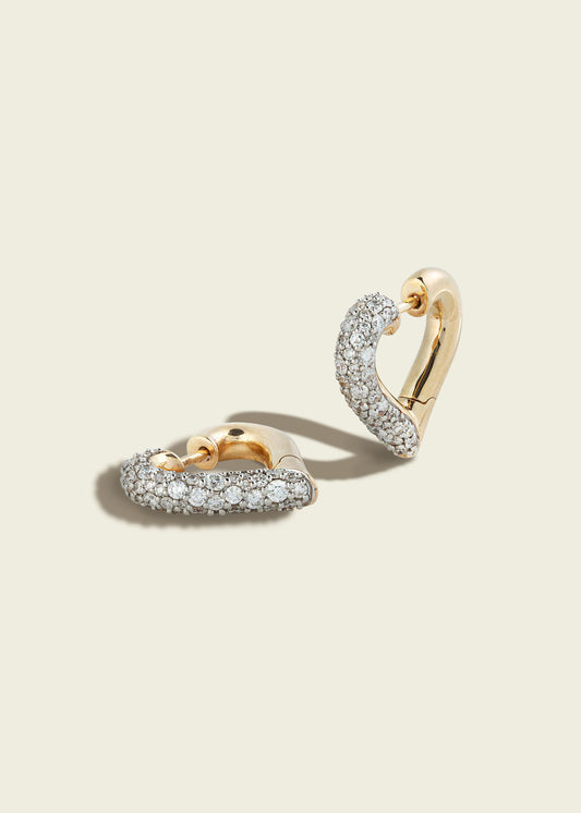 Modern Finish Baby Chubby Love Diamond Earrings