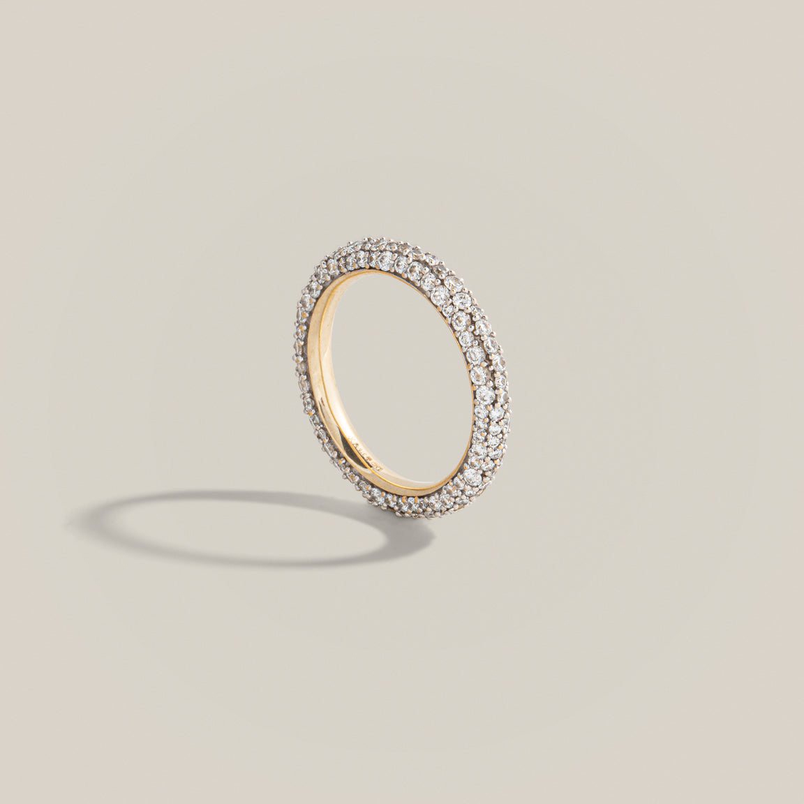 Modern Finish Diamond Pavé Eternity Ring