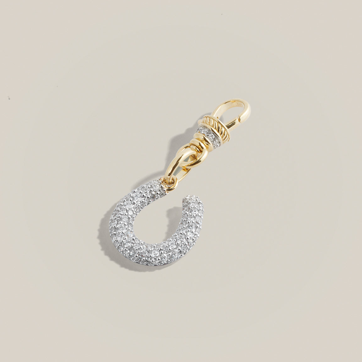 Modern Finish Signature Pavé Horseshoe Pendant Special