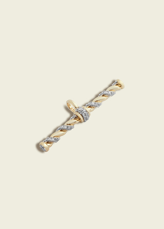 Modern Finish Twisted Rope T-Bar Pendant