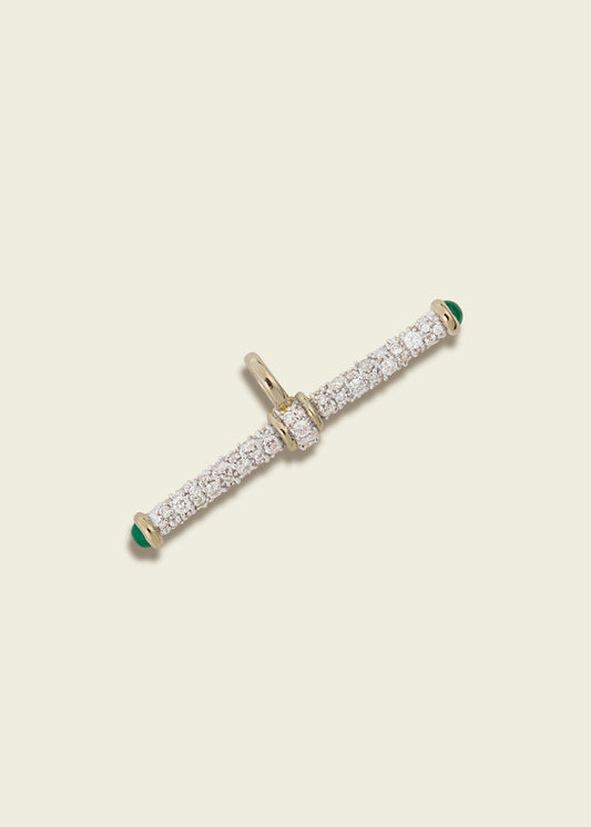 Modern Finish Diamond T-Bar Pendant
