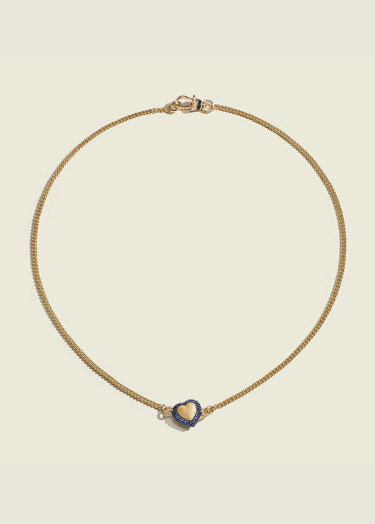 Sapphire Chubby Love Necklace
