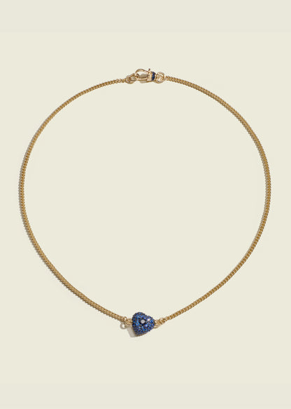 Sapphire Chubby Love Necklace