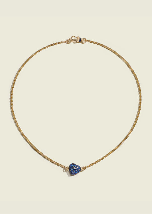 Sapphire Chubby Love Necklace