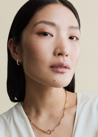 Modern Finish Chubby Hinged Hoops