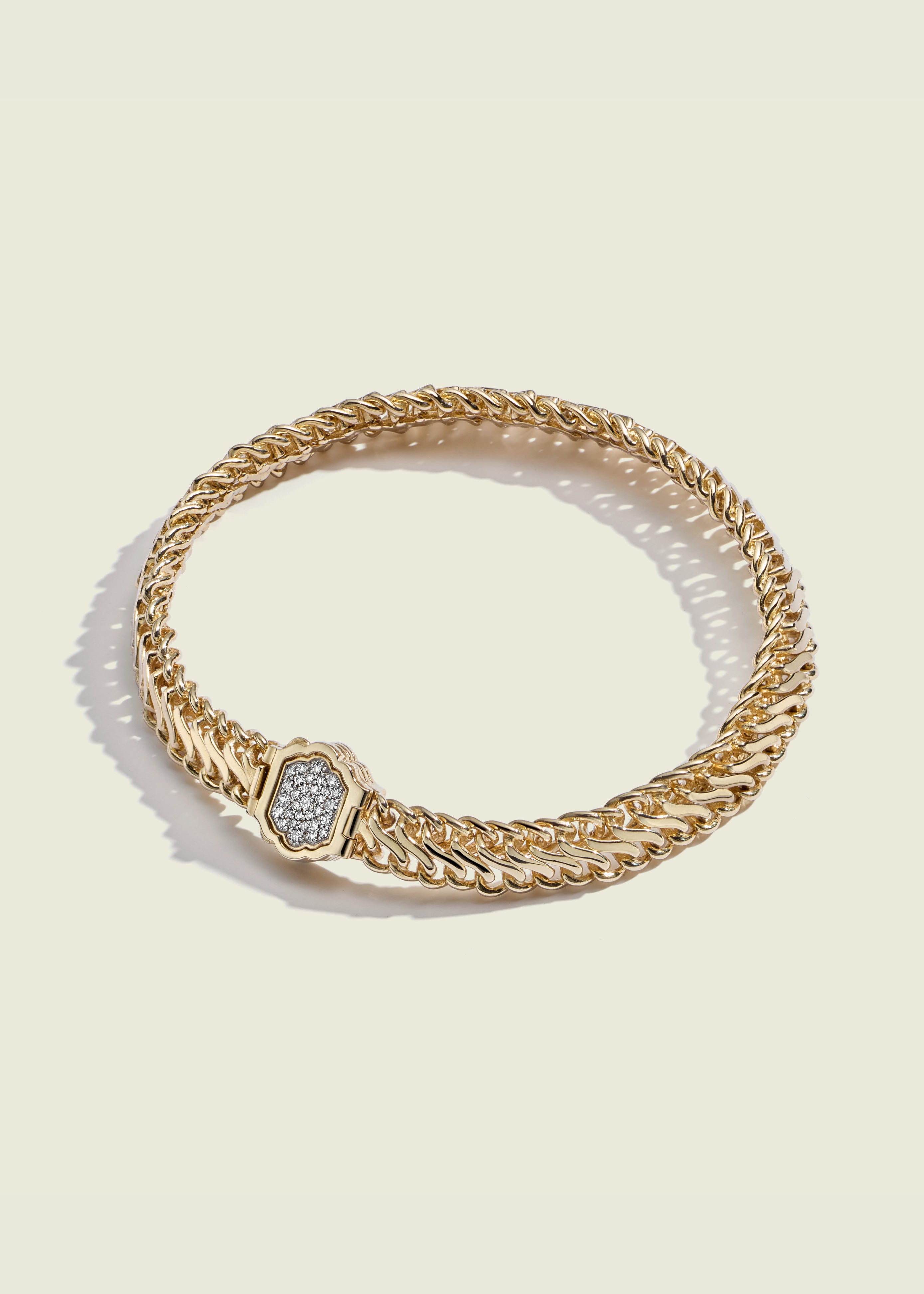 Diamond and Gold Snakelet Bracelet