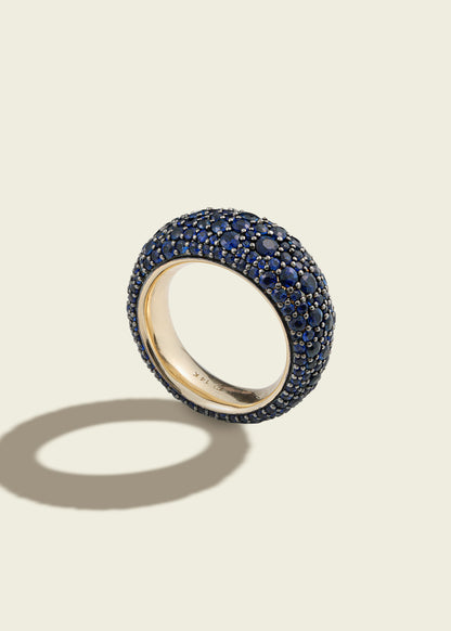 Blue Sapphire Bombé Ring