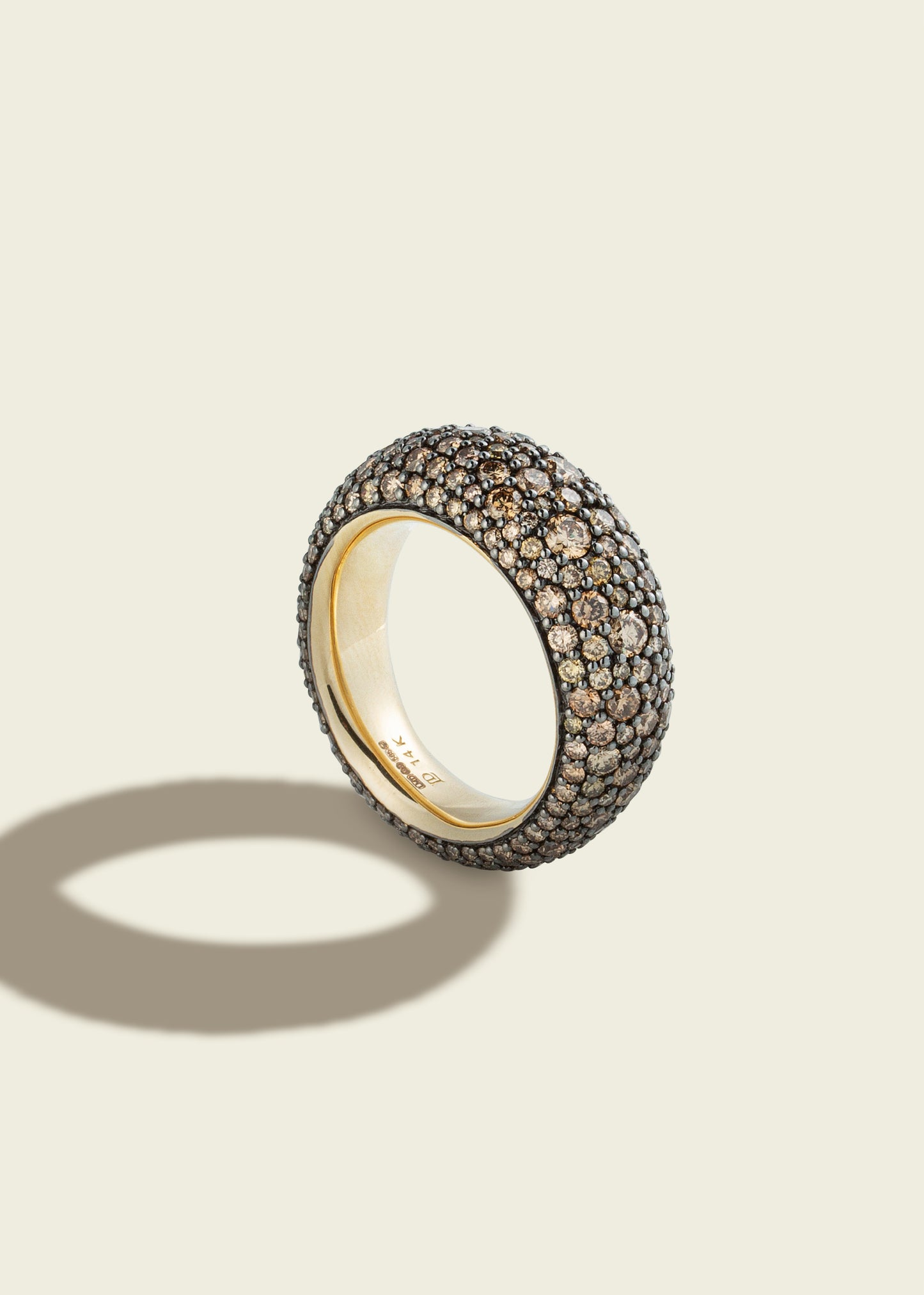 Cognac Diamond Bombé Ring