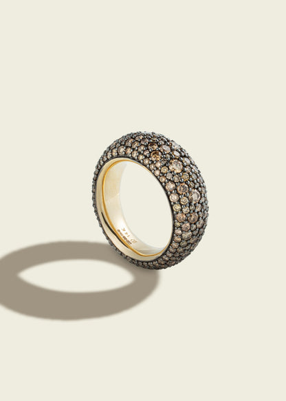 Cognac Diamond Bombé Ring