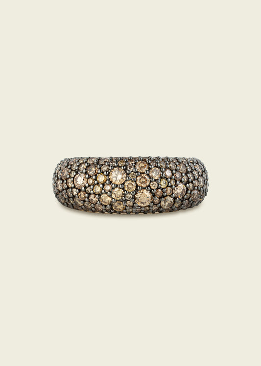 Cognac Diamond Bombé Ring