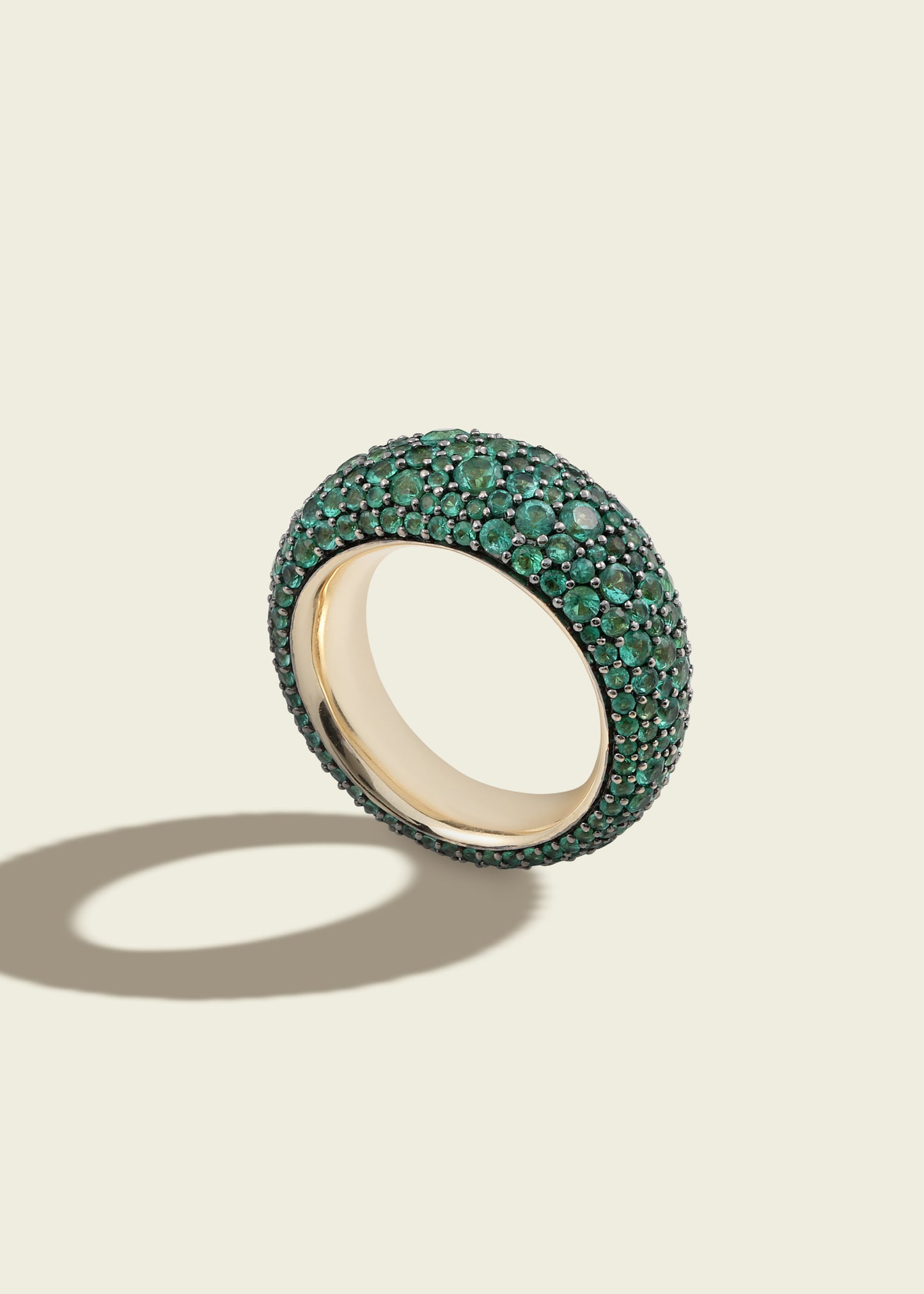 Emerald Bombé Ring