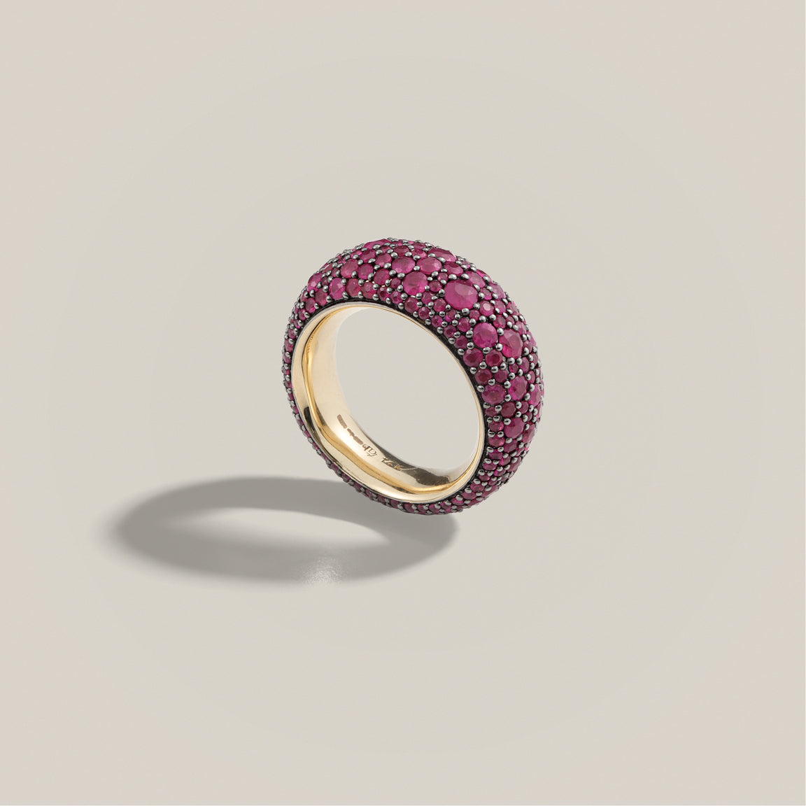 Ruby Pavé Bombé Ring