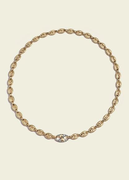 Antique Finish Baby Persephone Diamond Necklace