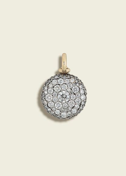 Antique Finish Diamond Pocket Watch Pendant