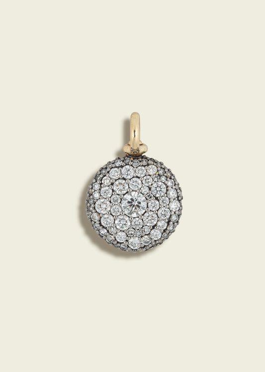 Antique Finish Diamond Pocket Watch Pendant