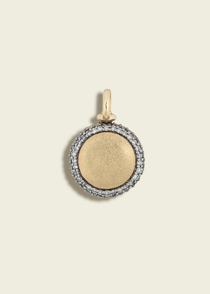 Antique Finish Diamond Pocket Watch Pendant