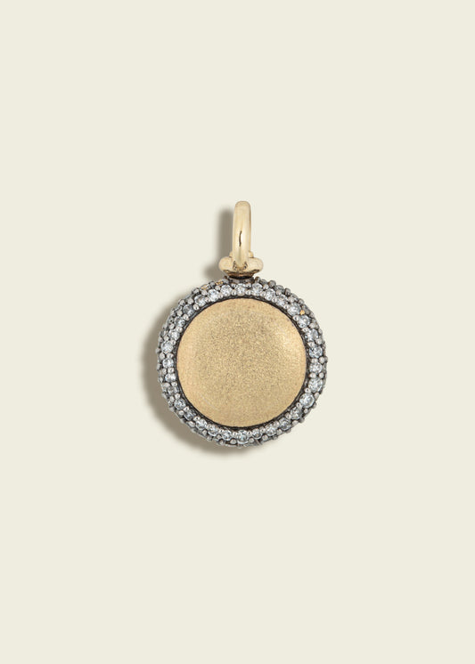 Antique Finish Diamond Pocket Watch Pendant