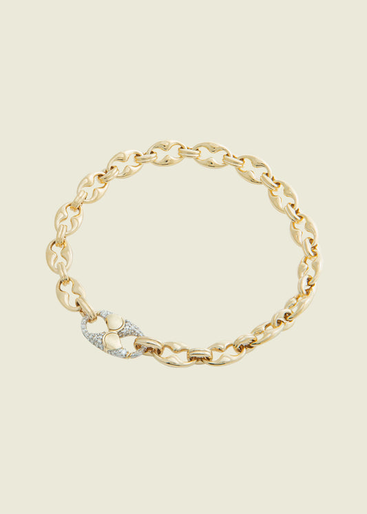 Modern Finish Baby Persephone Diamond Bracelet