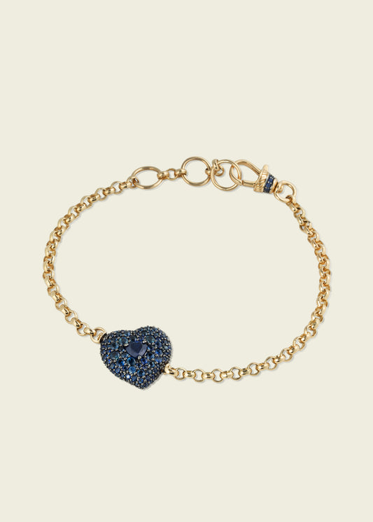 Blue Sapphire Chubby Love Bracelet