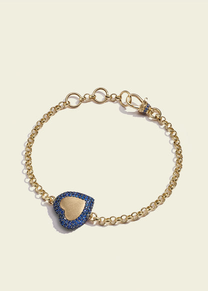 Blue Sapphire Chubby Love Bracelet
