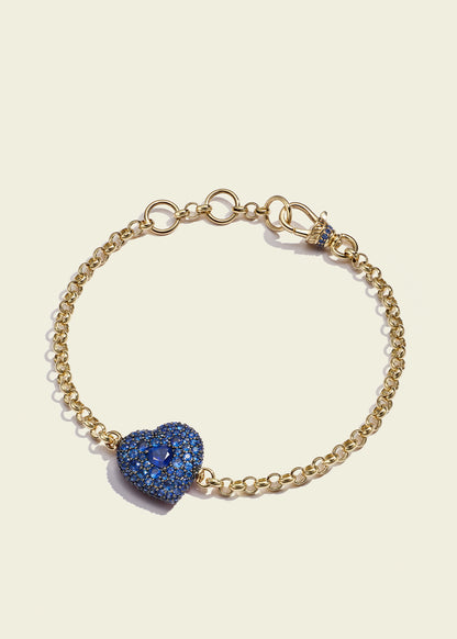 Blue Sapphire Chubby Love Bracelet