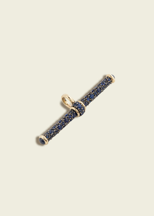 Blue Sapphire T-Bar Pendant