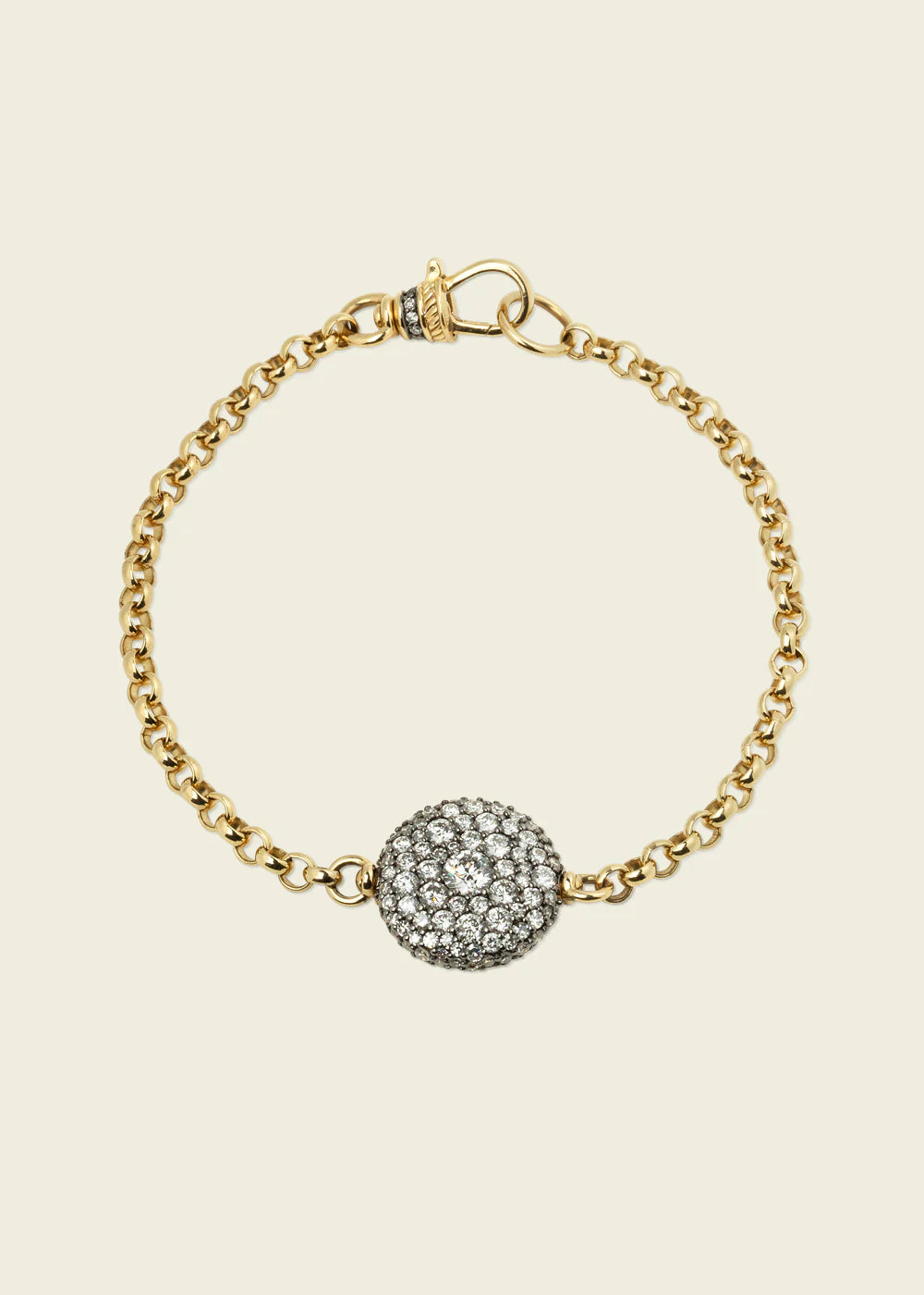 Antique Finish Diamond Pocket Watch Bracelet