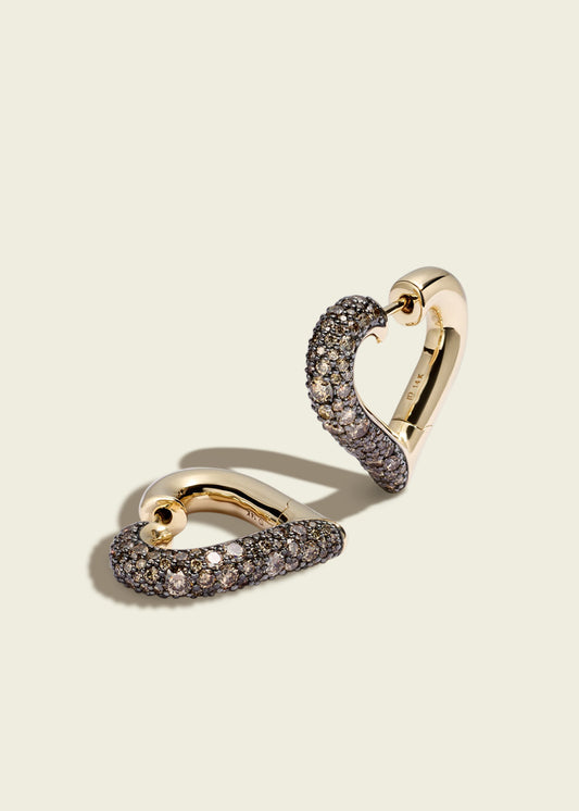 Chubby Love Cognac Diamond Earrings