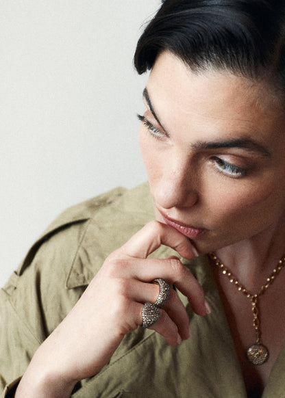 Cognac Diamond Bombé Ring