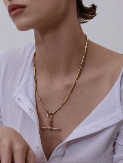 Modern Finish Twisted Rope T-Bar Clip Pendant