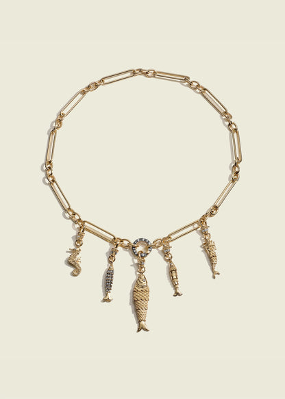Small Articulated Fish Clip Pendant