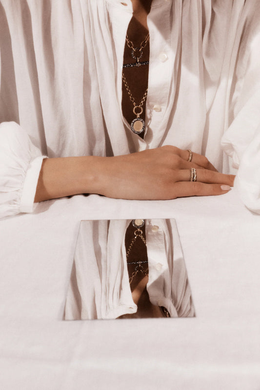 Antique Finish Diamond T-Bar Pendant