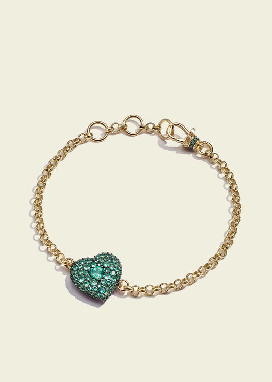 Emerald Chubby Love Bracelet