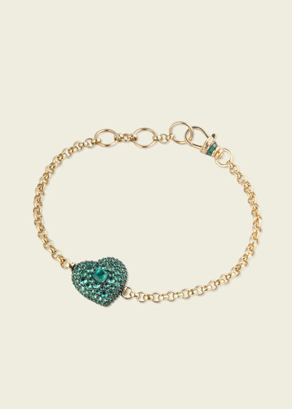 Emerald Chubby Love Bracelet