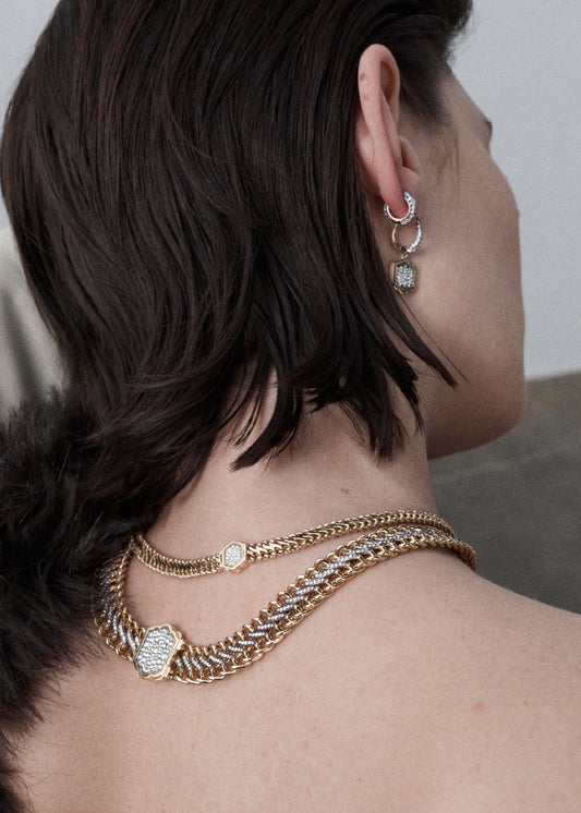 Medusa Double Diamond Necklace