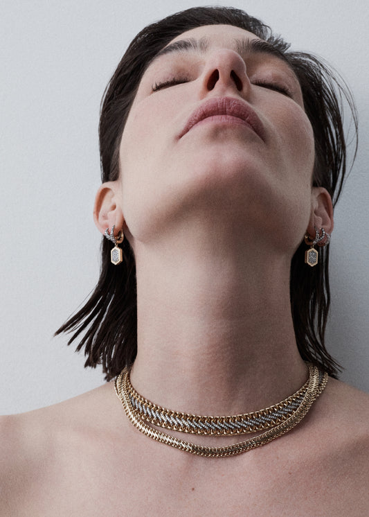 Snakelet Diamond Necklace