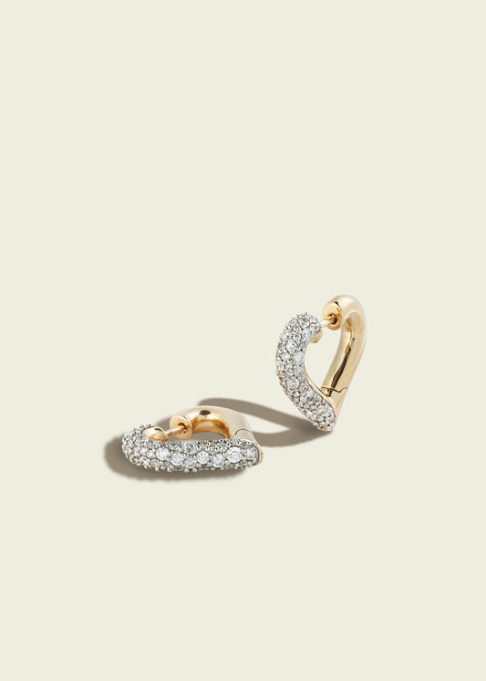 Modern Finish Baby Chubby Love Diamond Earrings