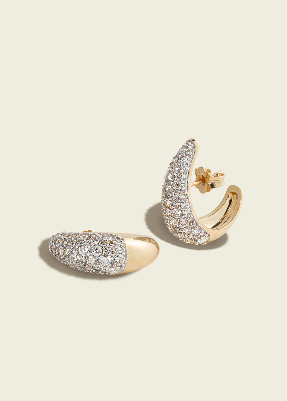 Modern Finish Diamond Ear Cuffs