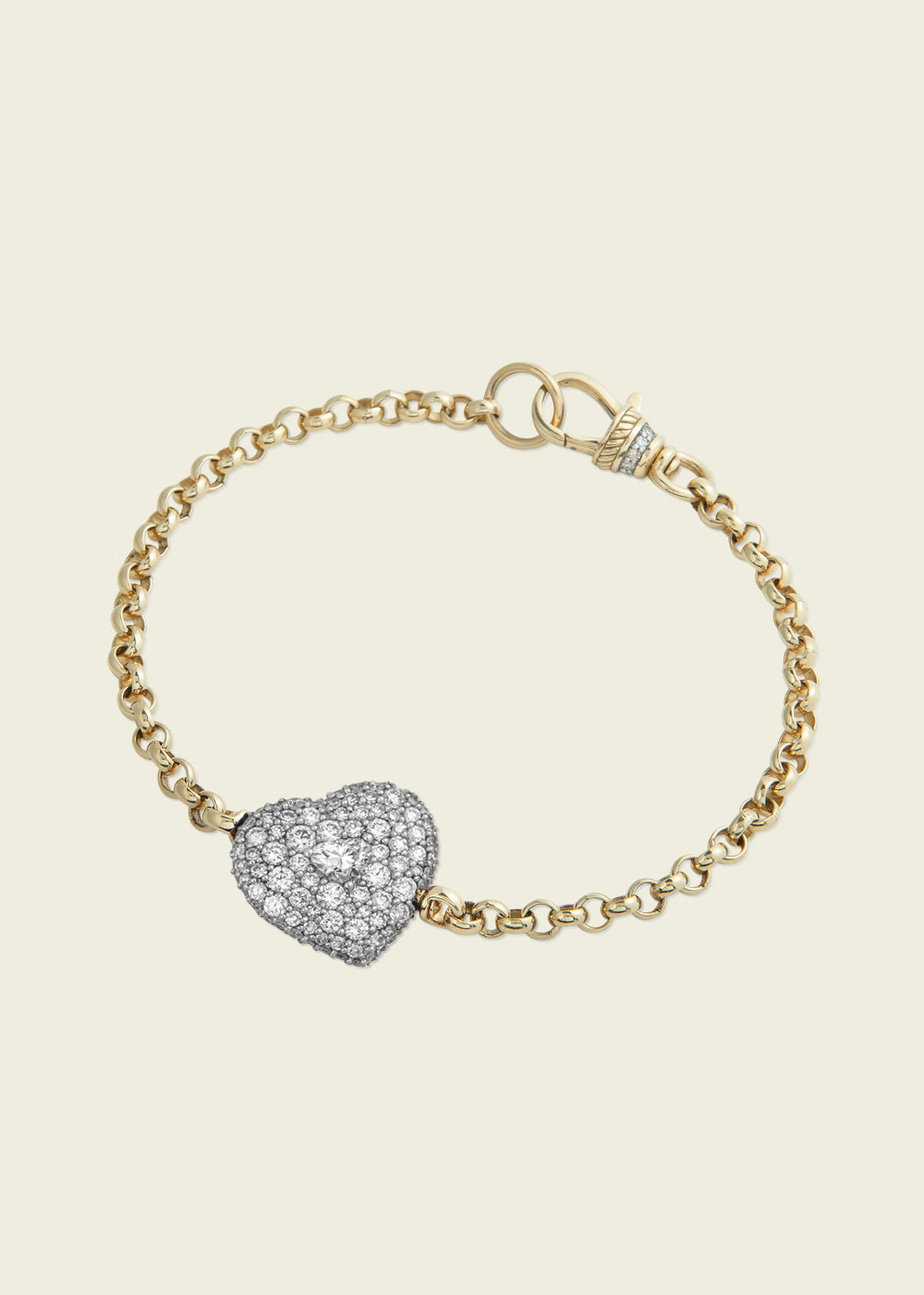 Modern Finish Diamond Chubby Love Bracelet