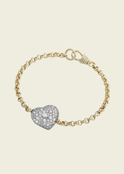 Modern Finish Diamond Chubby Love Bracelet