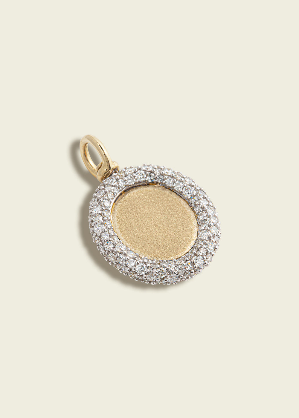 Modern Finish Diamond Portrait Pendant