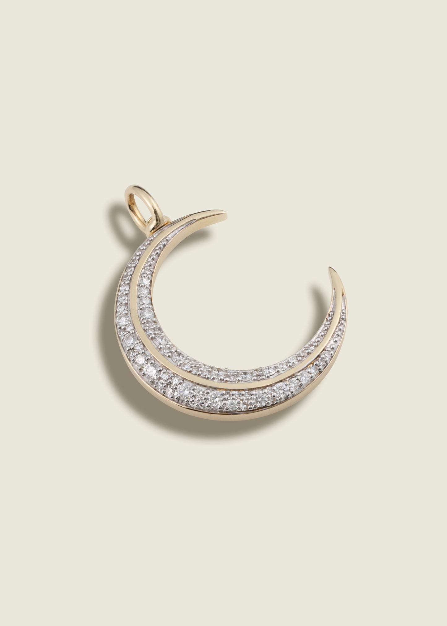 Modern Finish Crescent Moon Pendant