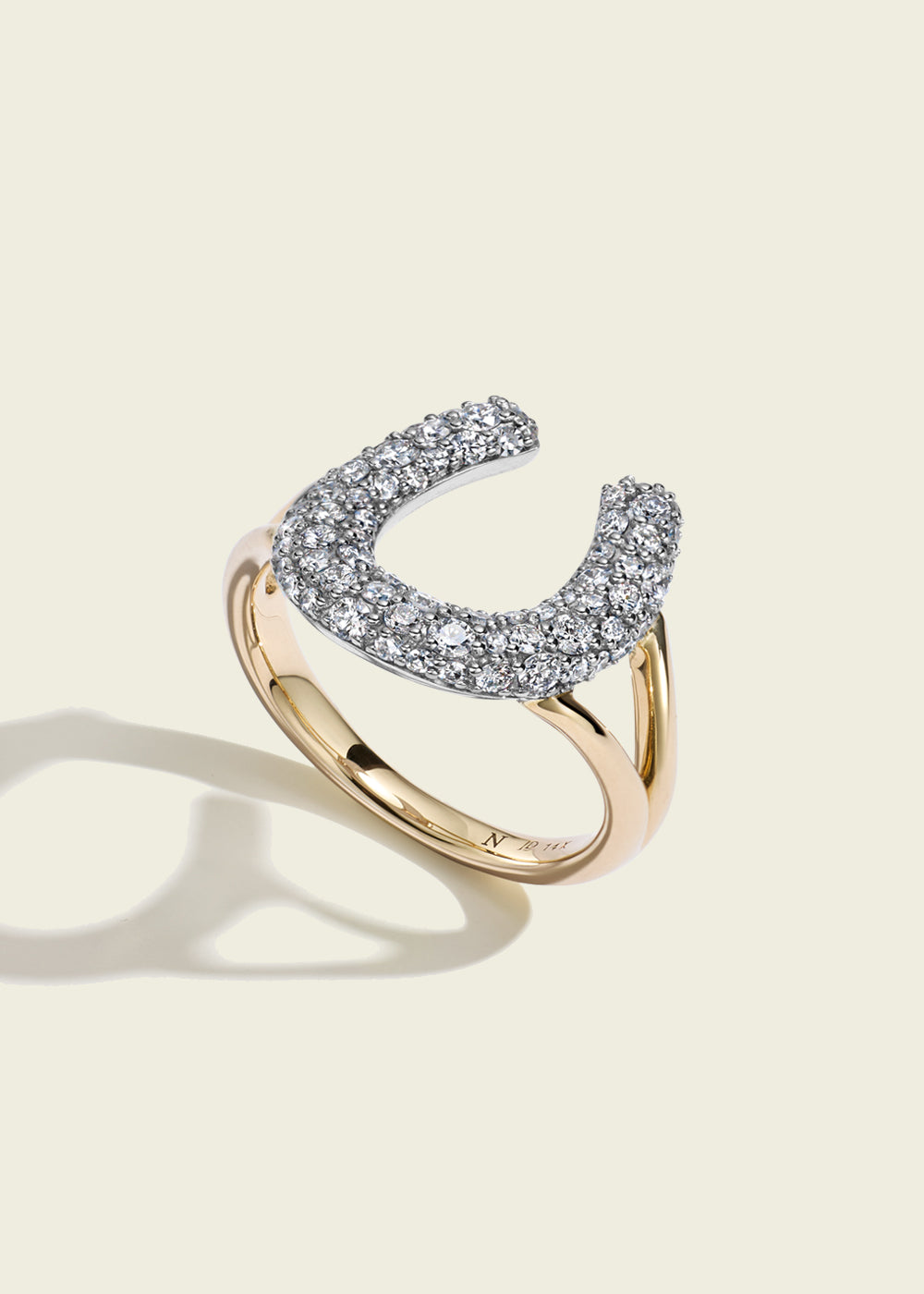 Modern Finish Diamond Horseshoe Ring