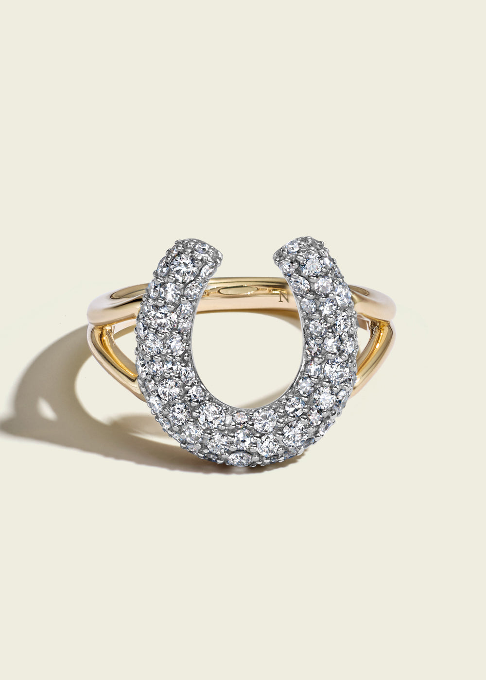 Modern Finish Diamond Horseshoe Ring