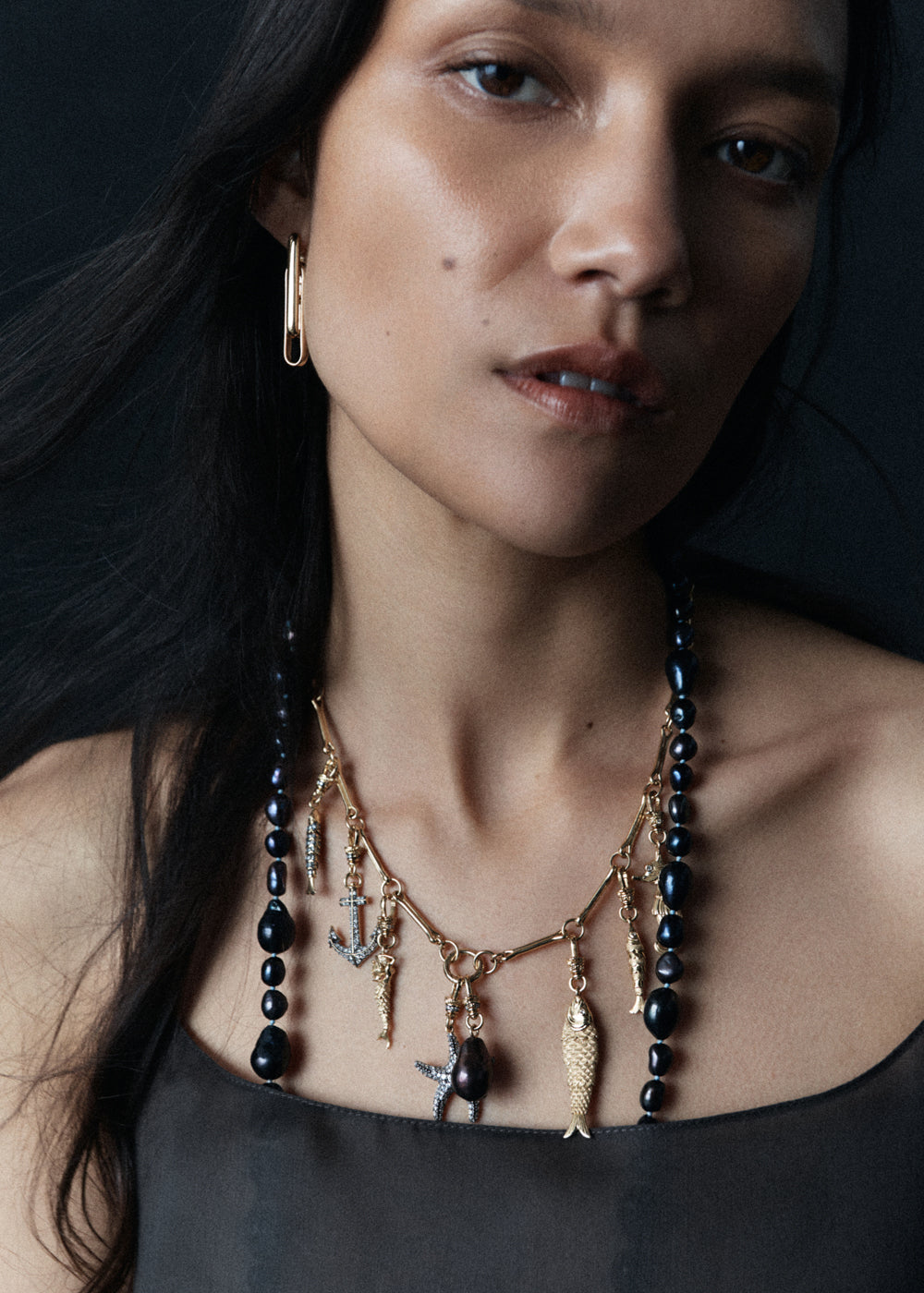 Chaos Long Pearl Necklace